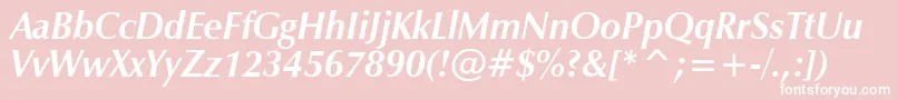 ZapBoldItalic Font – White Fonts on Pink Background