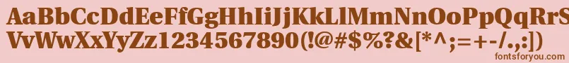 UtopiaBlack Font – Brown Fonts on Pink Background