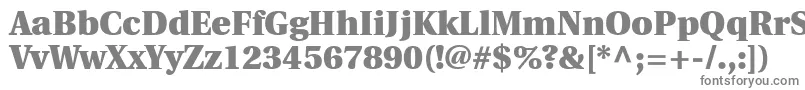 フォントUtopiaBlack – 白い背景に灰色の文字