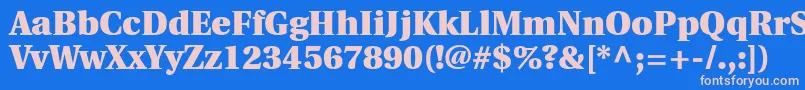 Шрифт UtopiaBlack – розовые шрифты на синем фоне