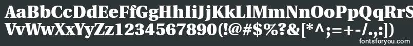 フォントUtopiaBlack – 黒い背景に白い文字