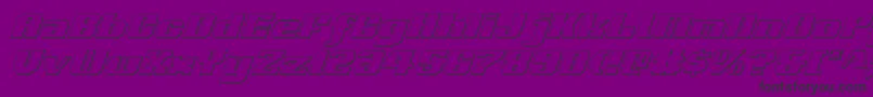 Voortrekker3Di Font – Black Fonts on Purple Background