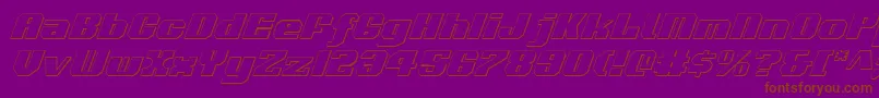 Voortrekker3Di Font – Brown Fonts on Purple Background