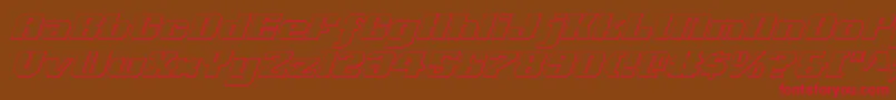 Voortrekker3Di Font – Red Fonts on Brown Background