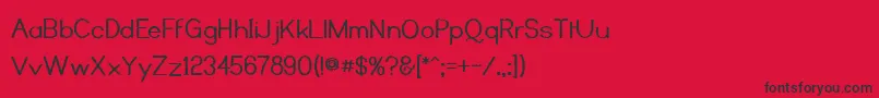 KyissMass Font – Black Fonts on Red Background