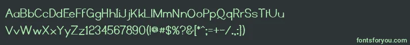 KyissMass-fontti – vihreät fontit mustalla taustalla