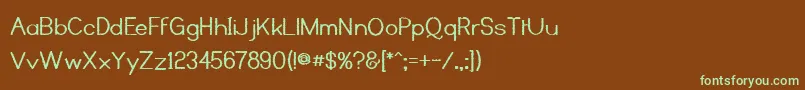 KyissMass Font – Green Fonts on Brown Background