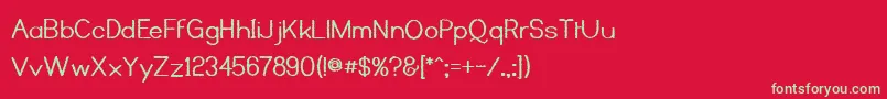 KyissMass Font – Green Fonts on Red Background