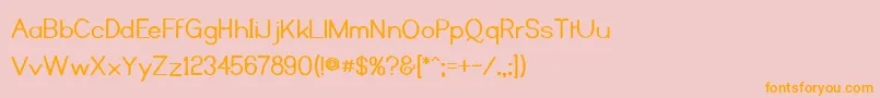 KyissMass Font – Orange Fonts on Pink Background