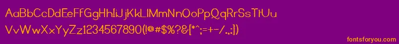 KyissMass Font – Orange Fonts on Purple Background
