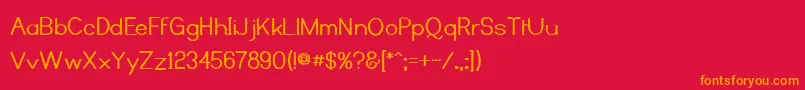 KyissMass Font – Orange Fonts on Red Background
