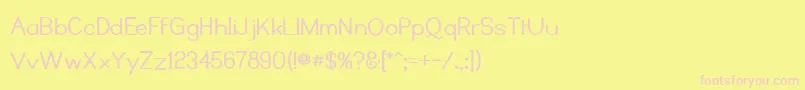 KyissMass-fontti – vaaleanpunaiset fontit keltaisella taustalla