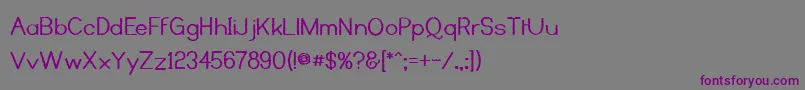 KyissMass Font – Purple Fonts on Gray Background