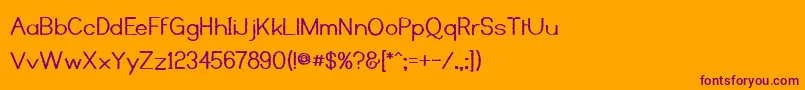 KyissMass Font – Purple Fonts on Orange Background