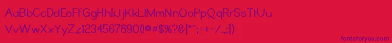 KyissMass-Schriftart – Violette Schriften auf rotem Hintergrund
