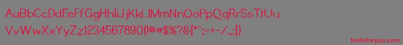 KyissMass Font – Red Fonts on Gray Background