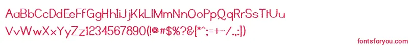 KyissMass Font – Red Fonts on White Background