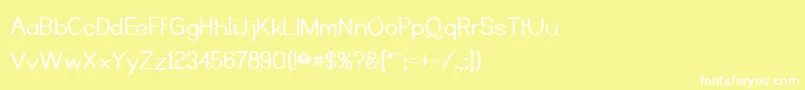 KyissMass Font – White Fonts on Yellow Background