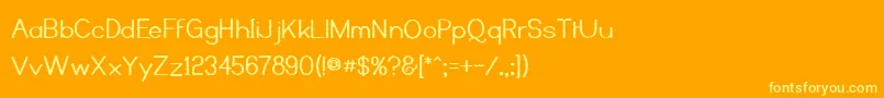 KyissMass Font – Yellow Fonts on Orange Background