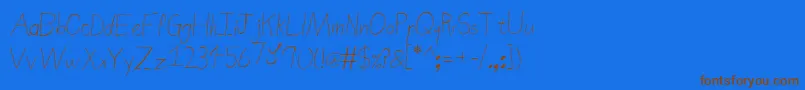 Шрифт SierraNevadaRoad – коричневые шрифты на синем фоне