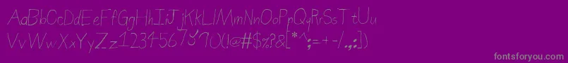 SierraNevadaRoad-Schriftart – Graue Schriften auf violettem Hintergrund