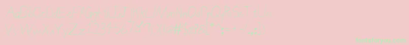 SierraNevadaRoad Font – Green Fonts on Pink Background
