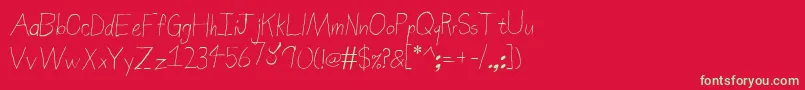 SierraNevadaRoad Font – Green Fonts on Red Background