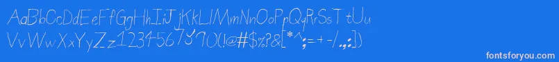 フォントSierraNevadaRoad – ピンクの文字、青い背景