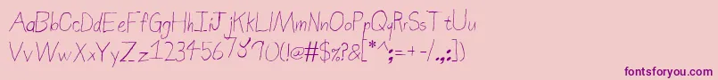 SierraNevadaRoad-Schriftart – Violette Schriften auf rosa Hintergrund