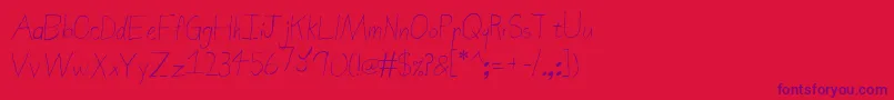 SierraNevadaRoad Font – Purple Fonts on Red Background