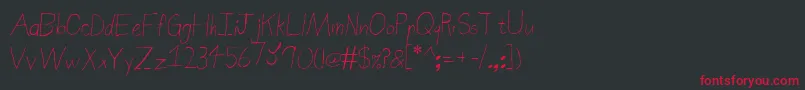 SierraNevadaRoad Font – Red Fonts on Black Background