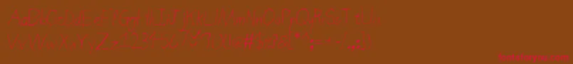 SierraNevadaRoad Font – Red Fonts on Brown Background