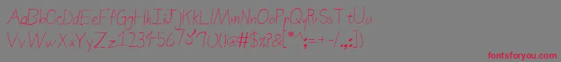 SierraNevadaRoad Font – Red Fonts on Gray Background