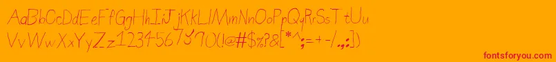SierraNevadaRoad Font – Red Fonts on Orange Background