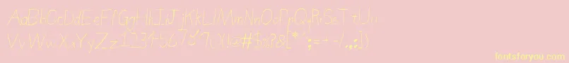 SierraNevadaRoad-Schriftart – Gelbe Schriften auf rosa Hintergrund