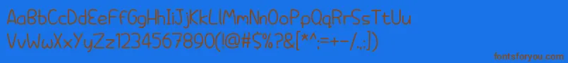 SpringtimeDaydream Font – Brown Fonts on Blue Background