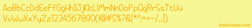 SpringtimeDaydream Font – Orange Fonts on Yellow Background