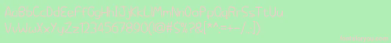 Police SpringtimeDaydream – polices roses sur fond vert