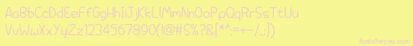 SpringtimeDaydream Font – Pink Fonts on Yellow Background