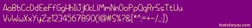 SpringtimeDaydream Font – Yellow Fonts on Purple Background