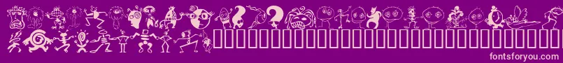Kooksters Font – Pink Fonts on Purple Background