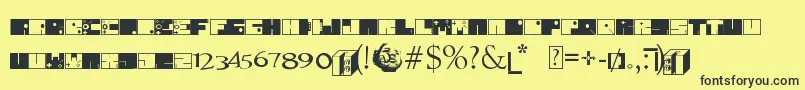 To64 Font – Black Fonts on Yellow Background