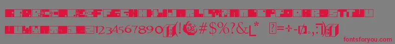 To64 Font – Red Fonts on Gray Background