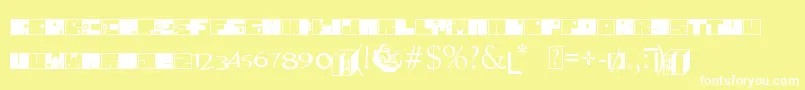 To64 Font – White Fonts on Yellow Background