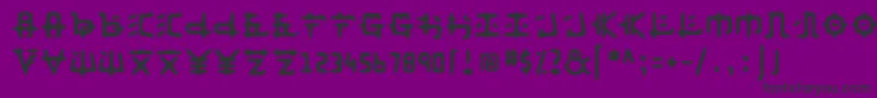 フォントFusakastd – 紫の背景に黒い文字