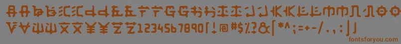 Шрифт Fusakastd – коричневые шрифты на сером фоне