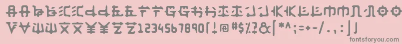 Fusakastd Font – Gray Fonts on Pink Background