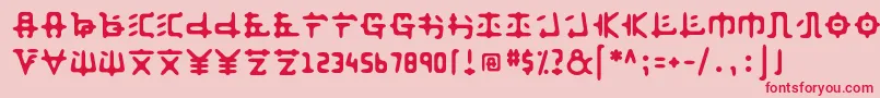 Fusakastd Font – Red Fonts on Pink Background
