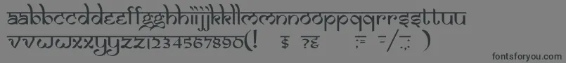 フォントDsizmirc – 黒い文字の灰色の背景