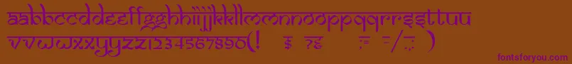 Dsizmirc Font – Purple Fonts on Brown Background